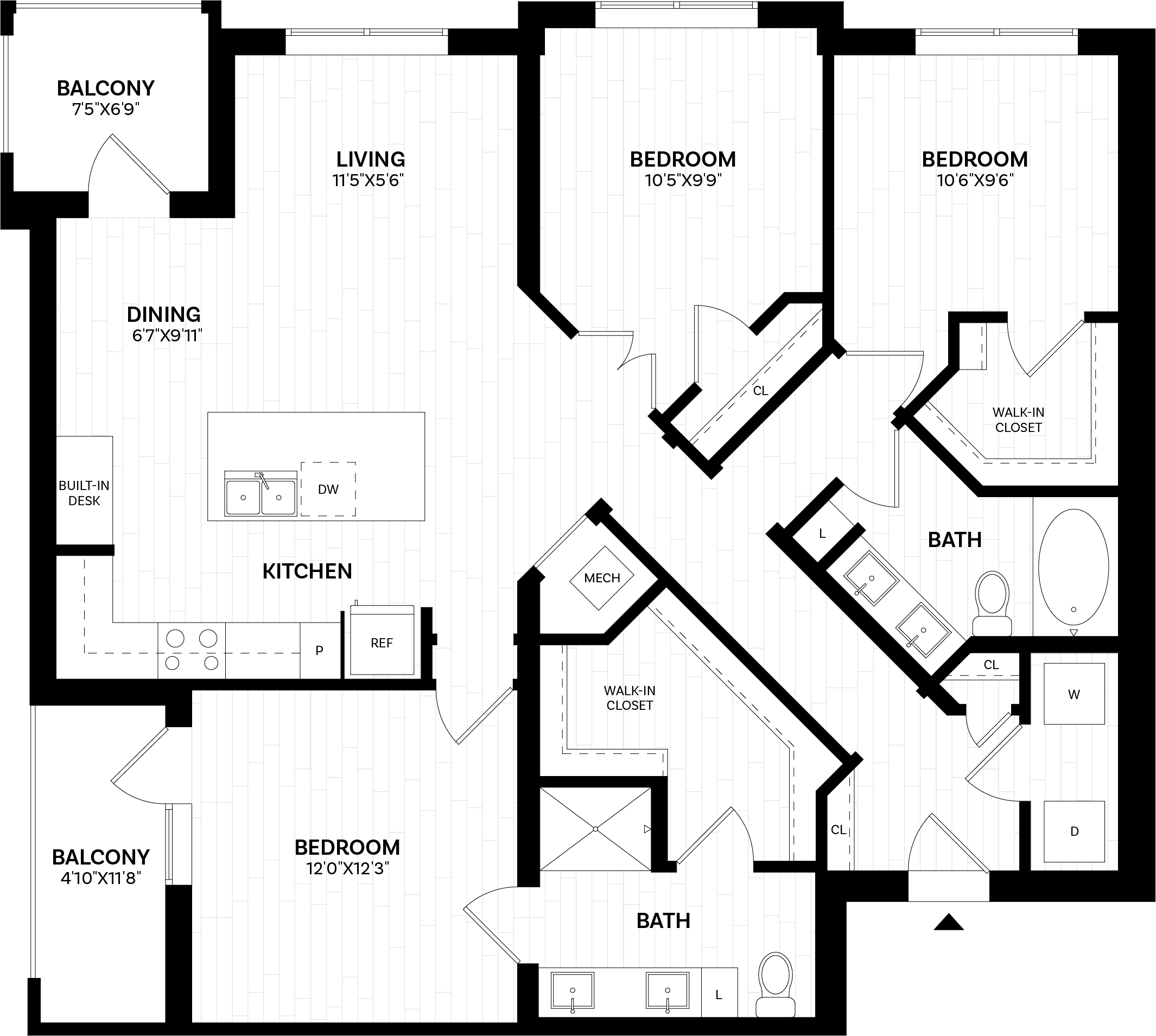 Floor Plan Image of Apartment Apt 355